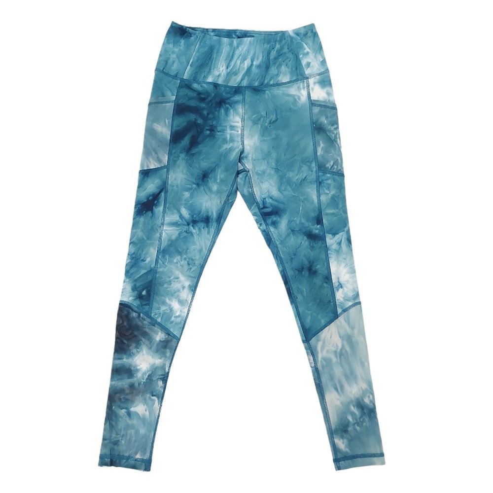 V A Core Athletic Leggings Breathable Tie Dye Lightweight Blue Womens Sz Small